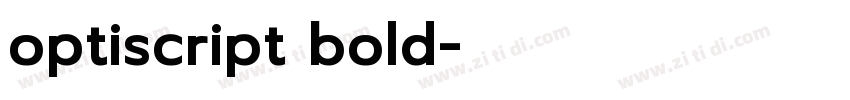 optiscript bold字体转换
